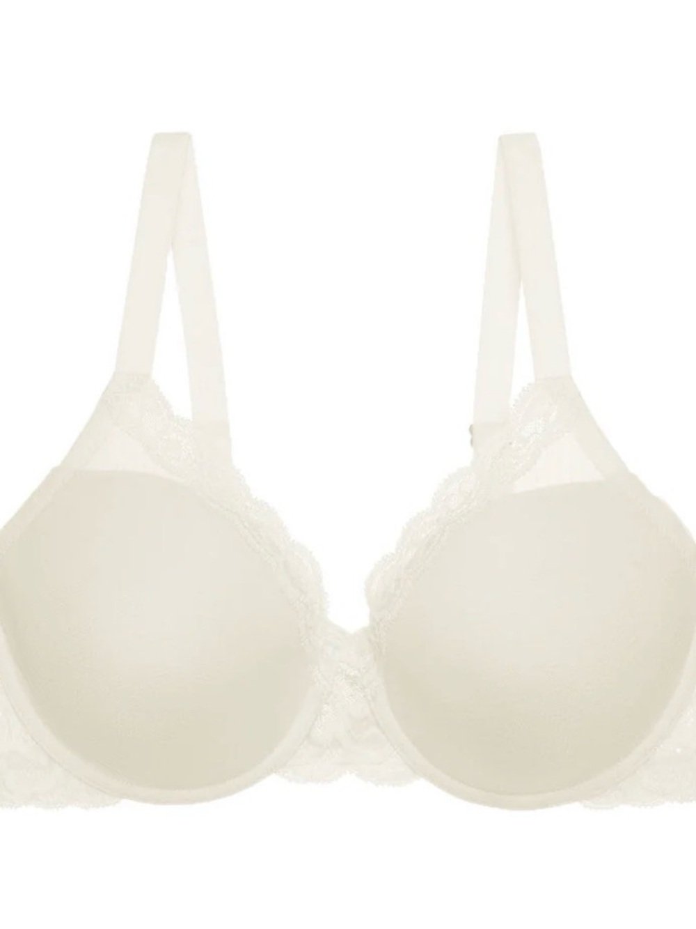Natori Lace-Trim Molded Bra - Ivory